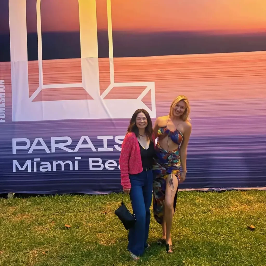 Premium multi-brand swimwear showroom setup by TS Sales Group, presenting luxury wholesale resortwear collections to North American retail buyers.