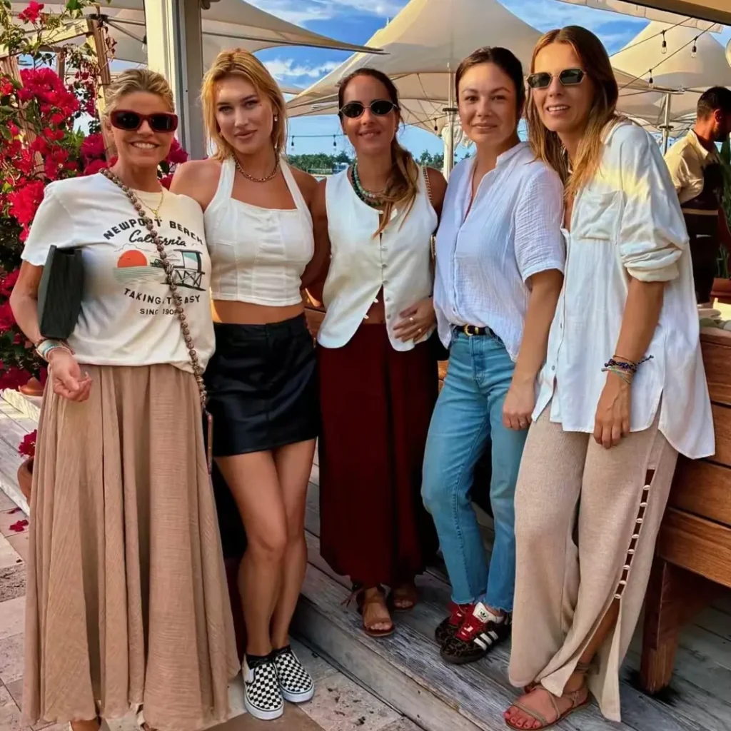 Premium multi-brand swimwear showroom setup by TS Sales Group, presenting luxury wholesale resortwear collections to North American retail buyers.